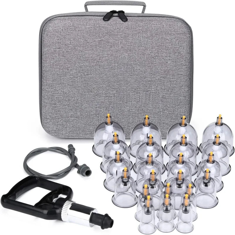 Manual Silicone Cupping Massage Set – Body Suction Cups for Relaxation