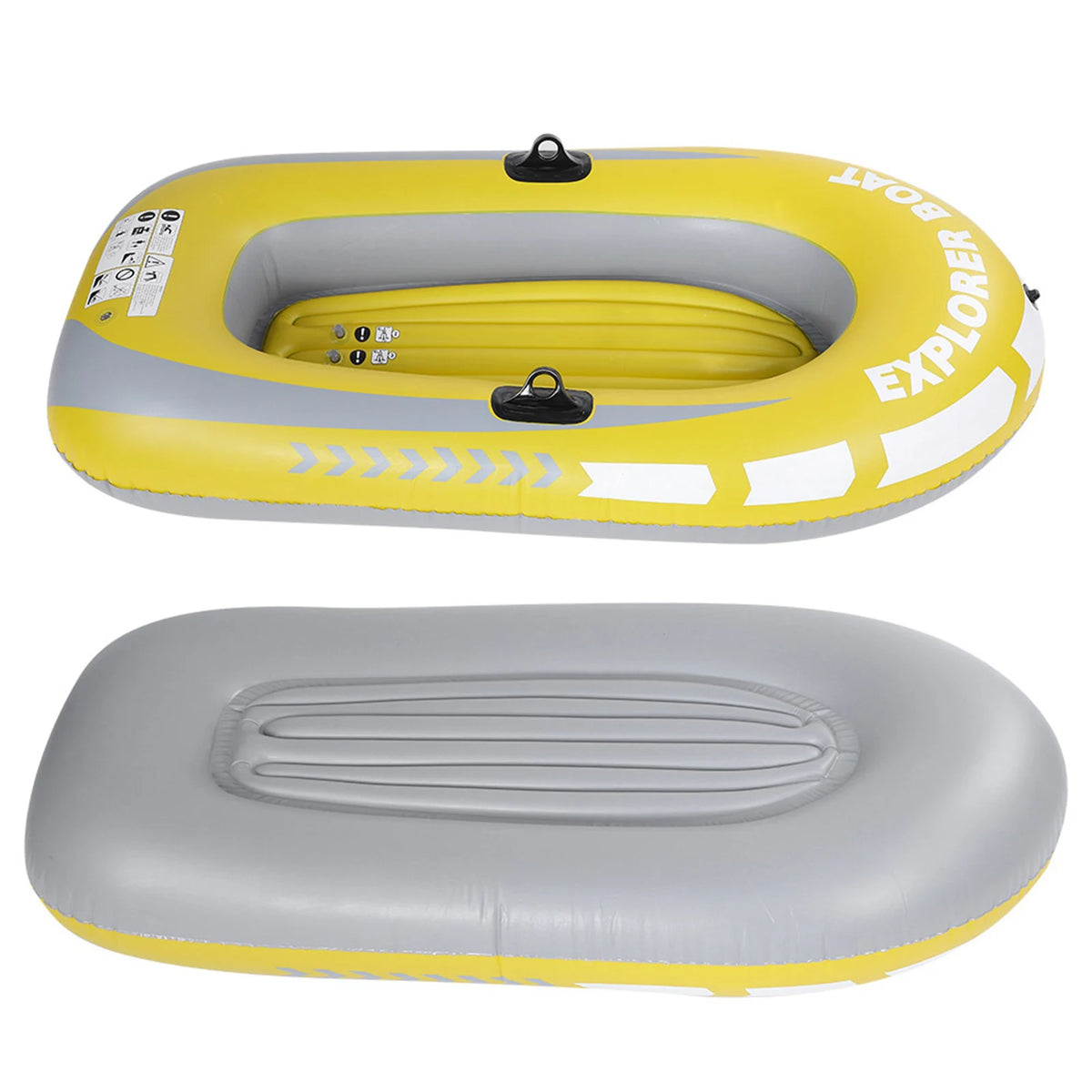 Inflatable PVC Kayak Canoe for 2 Persons – Lightweight Rowing Boat for Fishing & Drifting