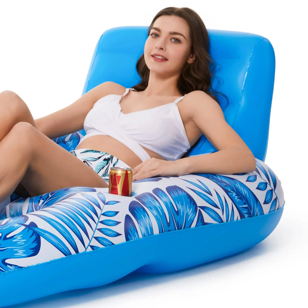 Inflatable Pool Float Lounger – Adult Floating Chair for Pool & Lake Use