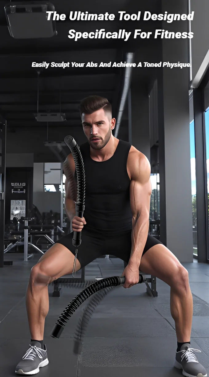 Strength Training Spring Bar – Ergonomic Biceps & Triceps Muscle Trainer