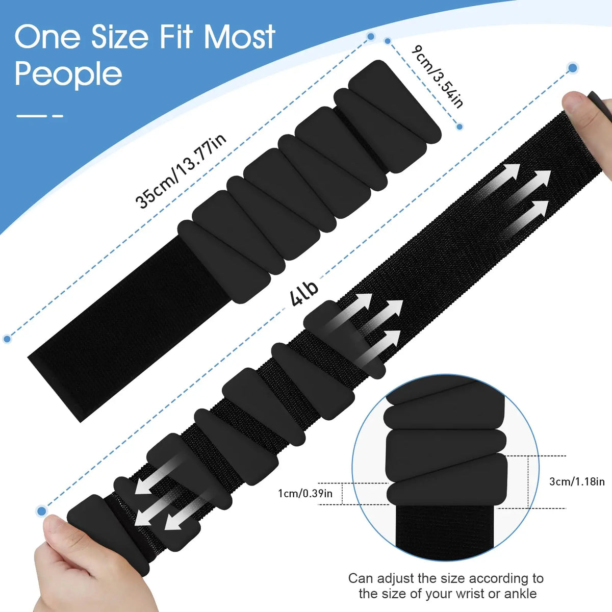 Wrist & Ankle Pilates Weights – Set of 2 (1LB/2LB Each) for Home & Fitness Workouts