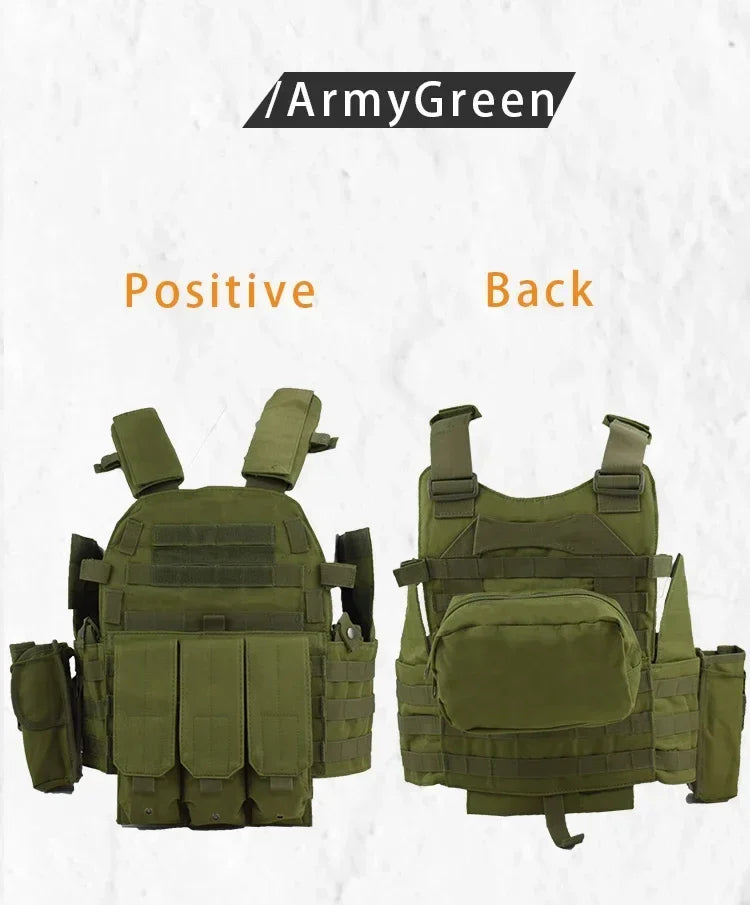 Tactical Molle Vest with Adjustable Straps – Outdoor Training & Utility Gear