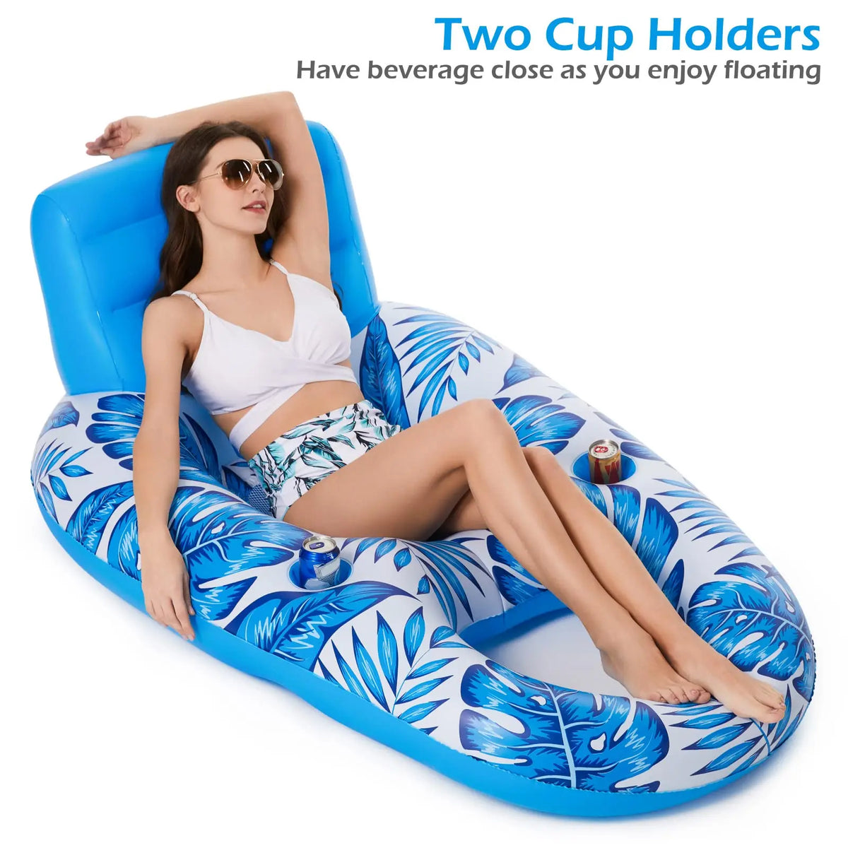 Inflatable Pool Float Lounger – Adult Floating Chair for Pool & Lake Use