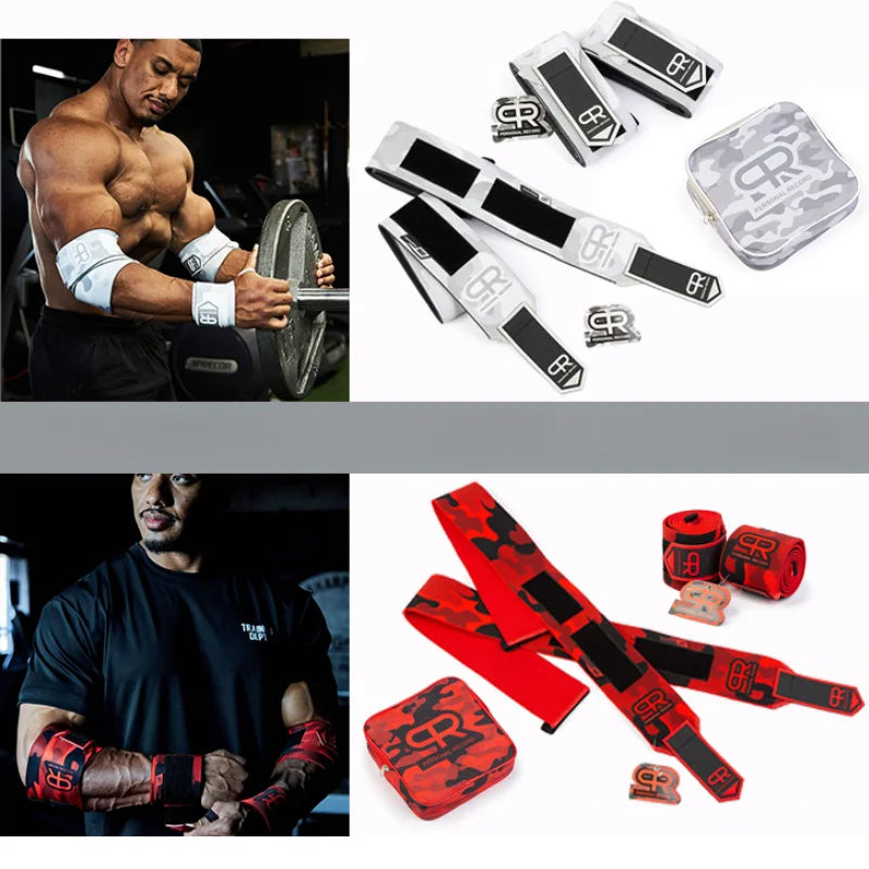 Elbow Support Wraps – 1 Pair High Elastic Compression Straps for Weight Lifting & Powerlifting